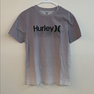 Hurley Black and Gray Graphic Tee